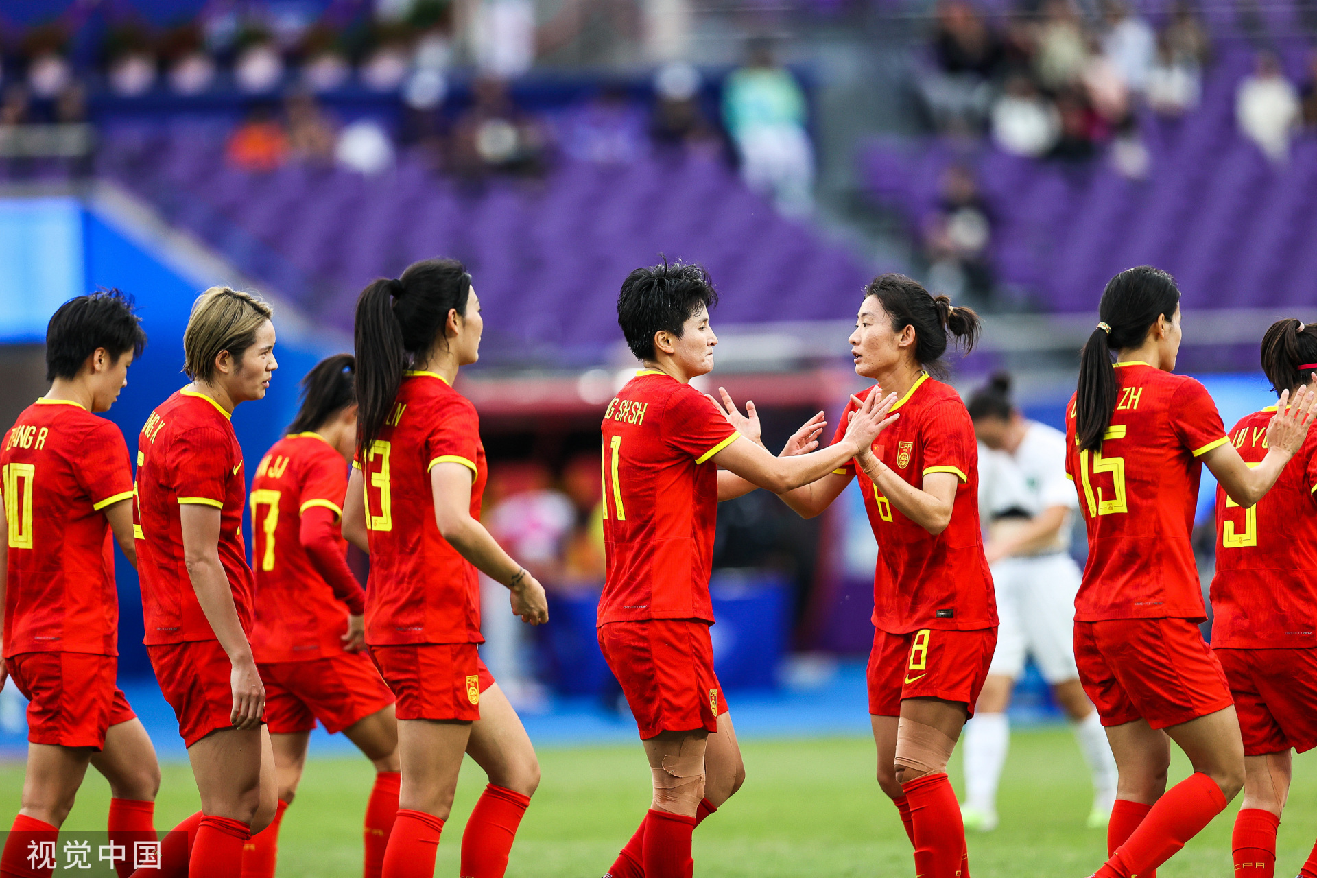 国际女足赛场上中国队豪取胜利